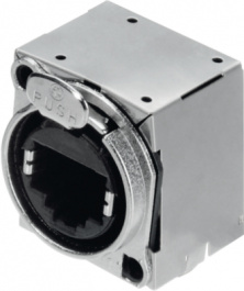NE8FBH-S, Panel mount jack RJ 45 8 Nickel, Neutrik