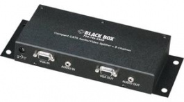 AC154AE-8, Compact CAT5 Audio/Video Splitter, Black Box