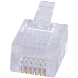 900750031, Вилка; RJ12; PIN:6; Кат:3; короткий; позолота; Конфиг.выводов:6p6c, Molex