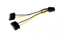 SATPCIEXADAP, PCIe Video Card Power Cable 152mm Black / Yellow, StarTech