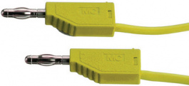 LK410-X 025CM GREEN-YELLOW, Test lead diam. 4 mm Yellow / Green 25 cm 1 mm2 CAT I, Staubli (former Multi-Contact )
