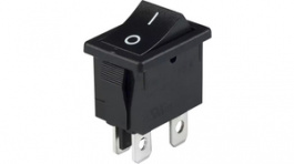 CWSB21AA2F, ROCKER; DPST; Пол: 2; ON-OFF; 6A/250ВAC; черный; нет; Корпус: черный, NKK Switches (NIKKAI, Nihon)