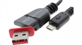 L99-988-800, USB Cable 0.8 m Black, Rosenberger connectors