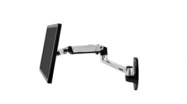45-243-026, Wall Mount LCD Monitor Arm, 34", 100x100/75x75, 11.3kg, Silver, Ergotron