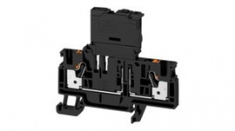 2434390000, Fuse Terminal, Push-In, 2 Poles, 6.3A, 4mm2, Black, Weidmuller