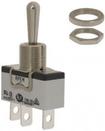 638H/2, Industrial toggle switch on-off-(on) 1P, APEM