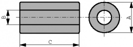 7427004, Ферритовый Ø ≤ 6.3 mm 258 Ω @ 100 MHz, WURTH Elektronik