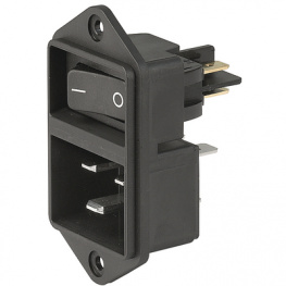 EC11.0001.001.21, Разъем: питания AC; гнездо; "папа"; 16А; 250ВAC; IEC 60320, Schurter