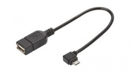 AK-300313-002-S, Adapter, USB Micro-B Plug - USB-A Socket, DIGITUS