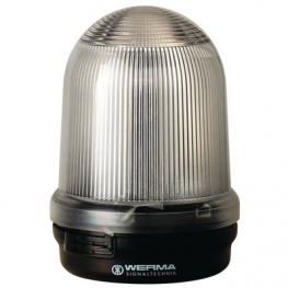 829 470 55, LED continuous light monitored, clear, WERMA Signaltechnik