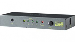 VSWI3434AT, 4-Port HDMI Ultra HD Switch 4x HDMI Input - HDMI Output, Nedis (HQ)