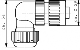 CA 3 W LD, Разъем: круглый; -40?90°C; Класс защиты: IP67; Серия: CA; вилка, Hirschmann