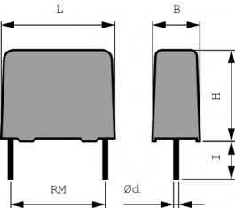 PHE820ED6150MR06L2, X2 capacitor, 150 nF, 300 VAC, Kemet