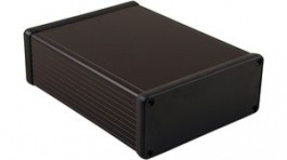 1455Q1602BK, Extruded Enclosure, Black, 125 x 160 x 51.50 mm, Aluminium, 1455, Hammond