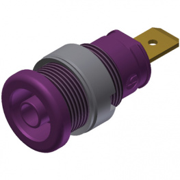 SEB 2620 F6,3 VIOLETT / VIOLET, Safety socket diam. 4 mm Violet CAT III, SKS Kontakttechnik