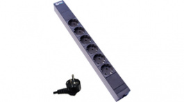 RND 465-00207, PDU 19^, 6 x Type F, Black, Plug Type F, RND Connect