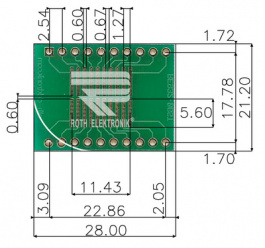 RE932-06ST, Prototyping board FR4 Epoxide + chem. Ni/Au, Roth Elektronik