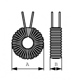 744114, Toroidal choke 127 uH 2.3 A, WURTH Elektronik
