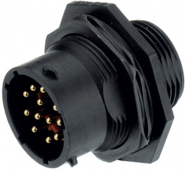 UTS7128P, Panel Mount Plug UTS Trim Trio UTS Poles=8 Male Housing size12, Souriau Esterline Sunbank