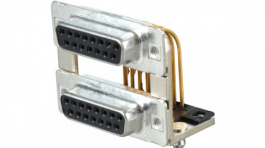 164A19929X, D-Sub dual socket 2 x 15P, Conec