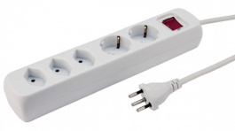 207606215S, Multiple socket outlet, 5xJ (T13) / F (CEE 7/3), 1.5 m, Steffen
