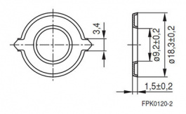 B65662-A5000X0, Insulating washer 1 (between core and coil former), TDK-Epcos