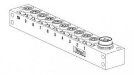 120247-0065, Sensor Distributor 10x M8, Socket, 3-Pole, A-Coded/M16 Plug 6A Number of Ports 1, Molex
