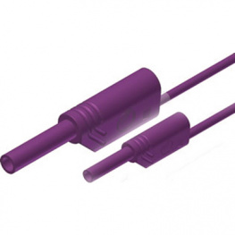 MAL S WS 2-4 100/1 VIOLET, Safety test lead diam. 2 mm diam. 4 mm violet 100 cm CAT II, SKS Kontakttechnik