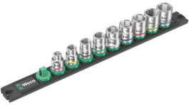 05005430001, Zyklop Socket Set, Hex, 9 Pieces, 3/8", Wera Tools
