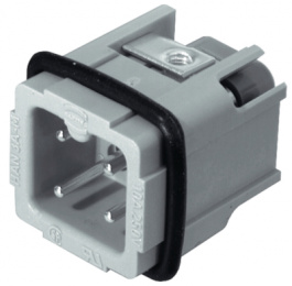 09200032611, Разъем: HAN; "папа"; Han A; PIN:4; 3+PE; размер 3А; зажим под винт, Harting