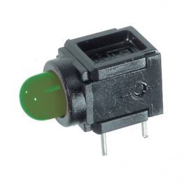 0035.1281, LED; в корпусе; зеленый; 5мм; Кол-во диод: 1; 30мА; Линза: зеленая, Schurter