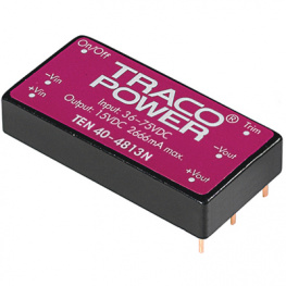 TEN 40-1212N, Преобразователь: DC/DC; 40Вт; Uвх: 9?18В; 12ВDC; Iвых: 3330мА; 2"x1", Traco Power
