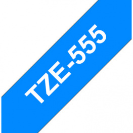 TZE-555, <br/>Ленты Brother для P-touch 24 mm белый на синем, Brother