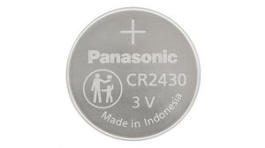 CR-2430EL/1B, Button Cell Battery, Lithium, CR2430, 3V, 560mAh, Panasonic
