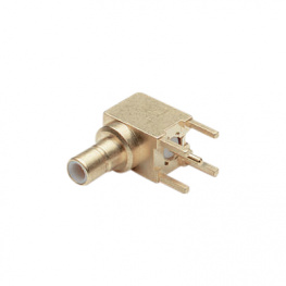 R114 665 000W, SMB Right Angle PCB Mount SMB appliance socket, print assembly Socket, Solder Te, Radiall
