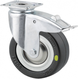 2477DYK125P50, Steering castor with brake 125 mm, Tente