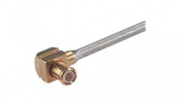 16 MCX-50-1-11/111 NE, RF Connector, MCX, Brass, Plug, Right Angle, 50Ohm, Soldering Terminal, Huber+Suhner