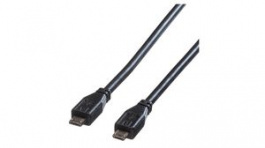 11028753, Cable USB Micro-A Plug - USB Micro-B Plug 1.8m USB 2.0 Black, Roline