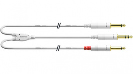 CFY 1.5 VPP-LONG-SNOW, Y-Adapter Cable, 1 x Jack Plug Stereo 6.3 mm, Cordial