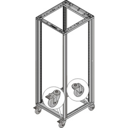 27230-110, 19^ Cabinet, Castor Set 131 x 100 x 100 mm, Schroff