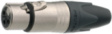 NC4FXX XLR cable socket, 4 Poles XX Soldering Connection Nickel - Plated