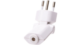 125941, Mains Plug foldable, Type J (T12), White, Max Hauri