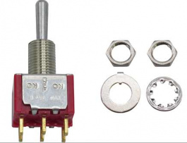 RND 210-00444, Miniature Toggle Switch, On-Off-On, Soldering Lugs, RND Components