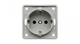 841952506, Wall Outlet INTEGRO 1x DE Type F (CEE 7/3) Socket Flush Mount 16A 250V Grey, Berker
