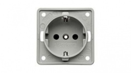 841952506, Wall Outlet INTEGRO 1x DE Type F (CEE 7/3) Socket Flush Mount 16A 250V Grey, Berker