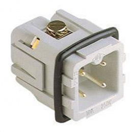 CKM 03, CK , 3 poles + earth, male insert, with male contacts, 10A 250V, ILME