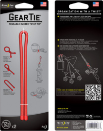 GEAR TIE 12-RED, Gear Tie 12" Red, Nite Ize