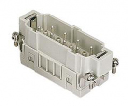 CMSEM 06, CMSE, 6 poles + earth, male insert, with male contacts, silver plated, ILME