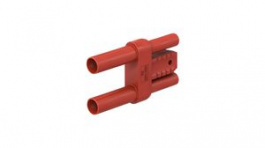 24.0028-22, Connecting Plug diam. 4mm Red 32A 1kV Nickel, Staubli (former Multi-Contact )