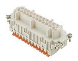 CSHF 24, CSH , 24 poles +earth, female insert, with female contacts, silver plated, ILME